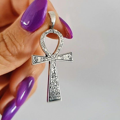 Handmade Sterling Silver Ankh Pendant: Key of Life, Ancient Egyptian Jewelry