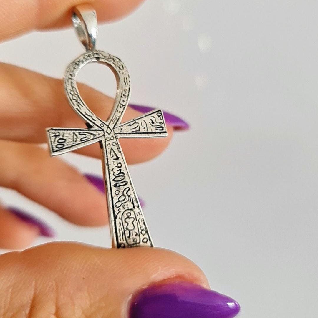 Handmade Sterling Silver Ankh Pendant: Key of Life, Ancient Egyptian Jewelry