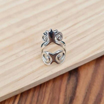 Sterling Silver Sankofa Ring: African Adinkra Jewelry
