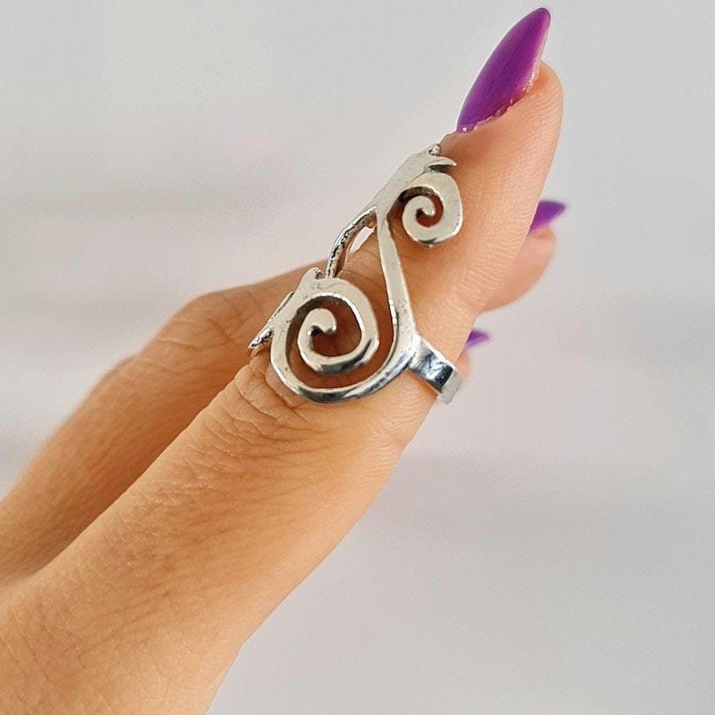 Sterling Silver Sankofa Ring: African Adinkra Jewelry