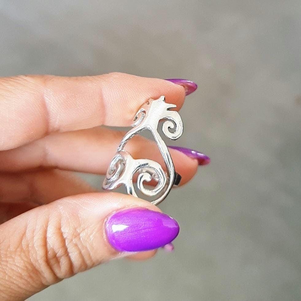 Handmade Sterling Silver Sankofa Ring: African Adinkra Jewelry