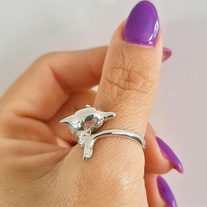 925 Silver Dolphin Ring: Summer Sea Jewelry