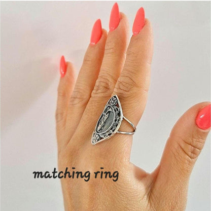 Santa Muerte with Scythe Pendant-Precious Symbol of Belief & Protection - Holy Death Sterling Silver