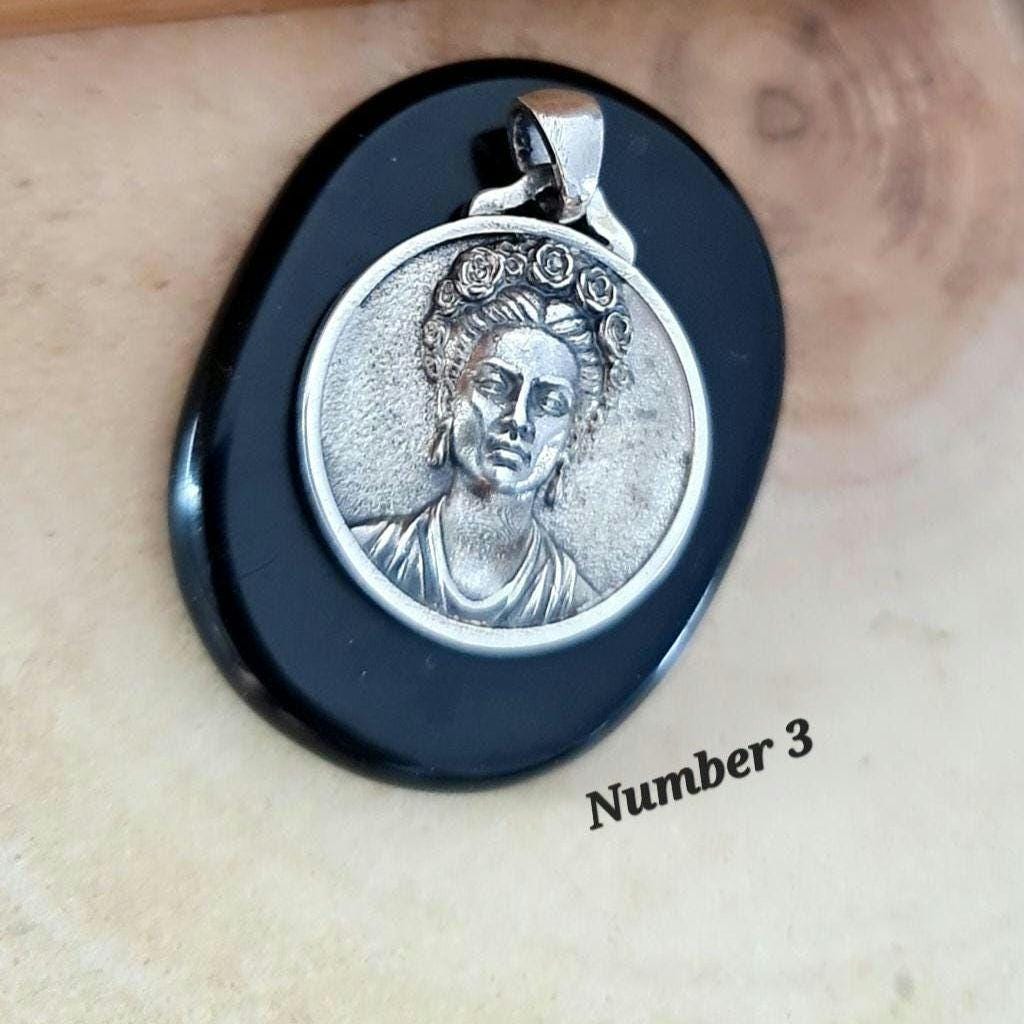 Sterling Silver Frida Kahlo Pendant: Artistic Symbolic Necklace