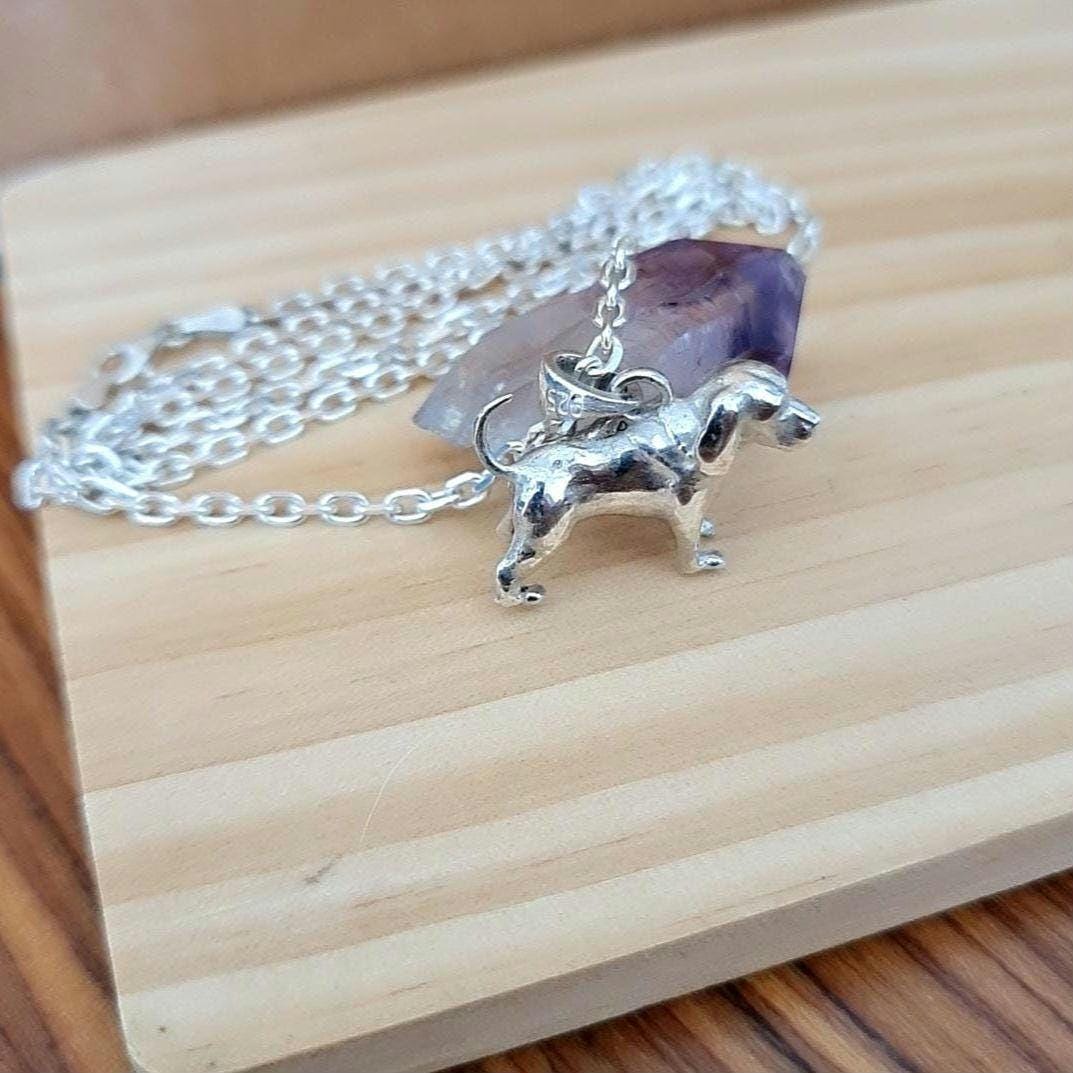 Beagle Figurine Pendant  Solid Sterling Silver –   Gift for Beagle  Lovers –Pet Memorial