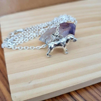 Beagle Figurine Pendant  Solid Sterling Silver –   Gift for Beagle  Lovers –Pet Memorial