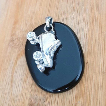 Roller Skate Pendant: Skater Jewelry Handmade Sterling Silver