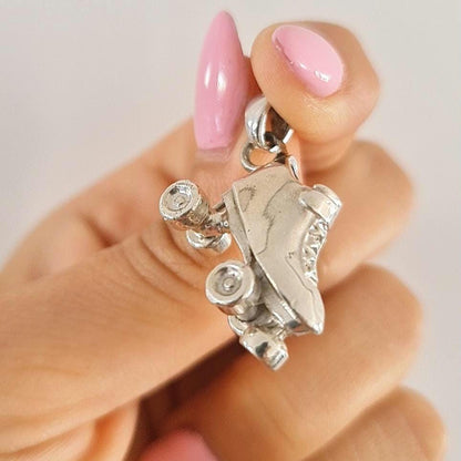 Roller Skate Pendant: Skater Jewelry Handmade Sterling Silver