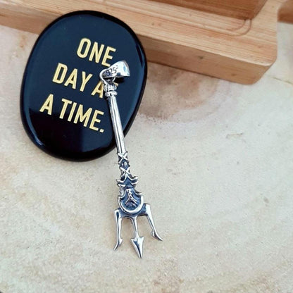 Poseidon's Trident 925 Silver Pendant- Poseidon's Weapon Harpoon - Mythical Design - Trident of Poseidon the Greek God of Sea