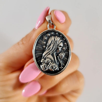 La Santa Muerte praying Pendant -Precious Symbol of Belief and Protection  - Saint Death