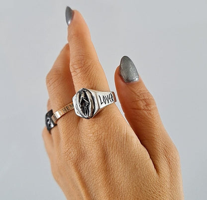 Vulva Sterling Silver "PU**Y LOVER" Ring For men and women