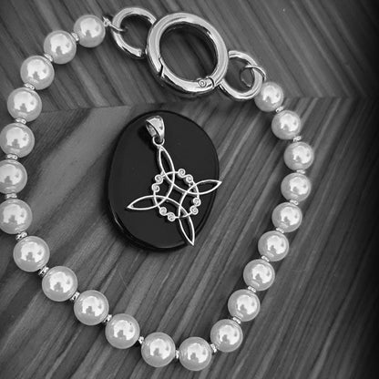 Sterling Silver Witch's Knot Pendant: Celtic Protection Charm