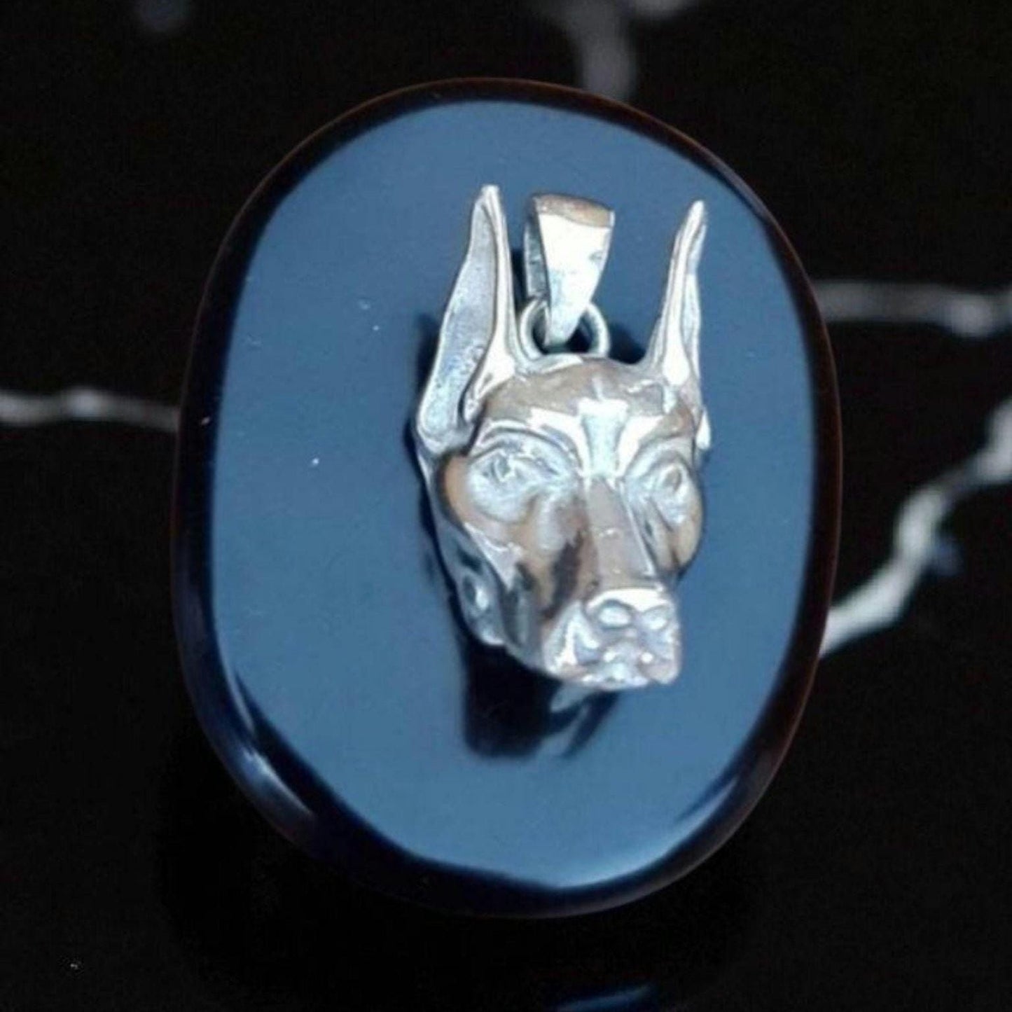 Sterling Silver Doberman Pendant: Dog Lover Statement Piece