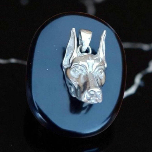 Sterling Silver Doberman Pendant: Dog Lover Statement Piece