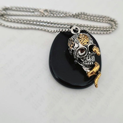 Snake & Skull gothic  Necklace - Fashionable   Gift, Hip Hop Cosplay Jewelry