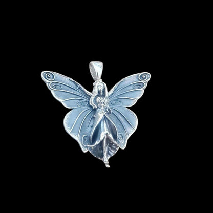 Fairy Princess charm - Winged Fairy Fantasy - Celestial- FairyTale - Handmade 925 Sterling Silver