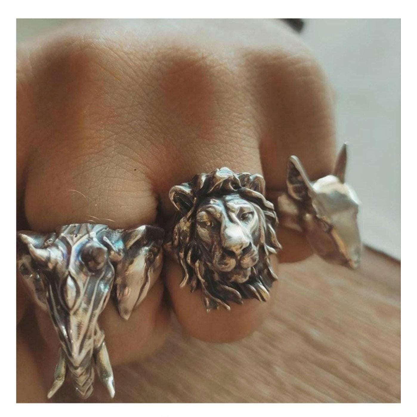 Handmade Sterling Silver Bull Terrier Ring: anatomically accurate