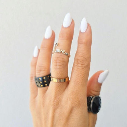 Dainty  Love Ring: Minimalist Promise Jewelry Sterling Silver