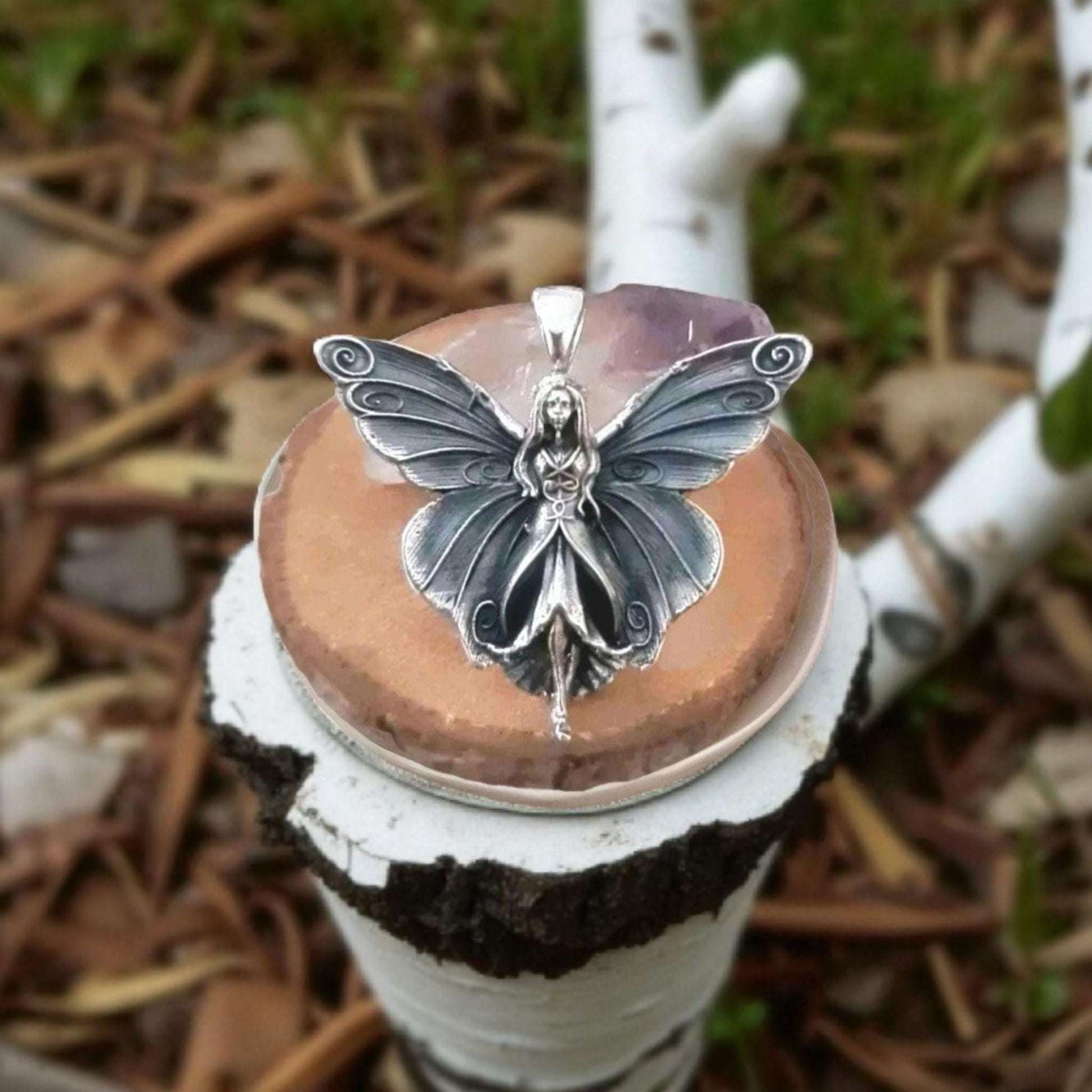 Fairy Princess charm - Winged Fairy Fantasy - Celestial- FairyTale - Handmade 925 Sterling Silver