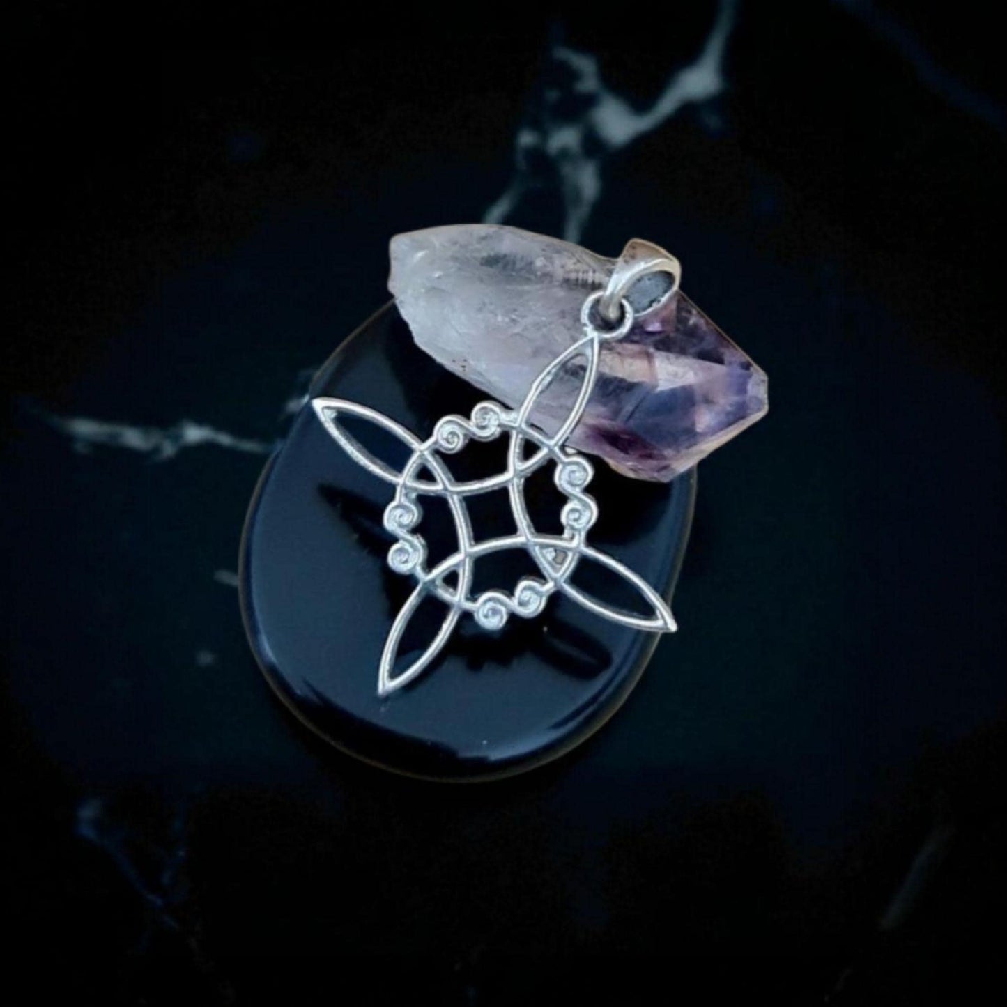 Sterling Silver Witch's Knot Pendant: Celtic Protection Charm