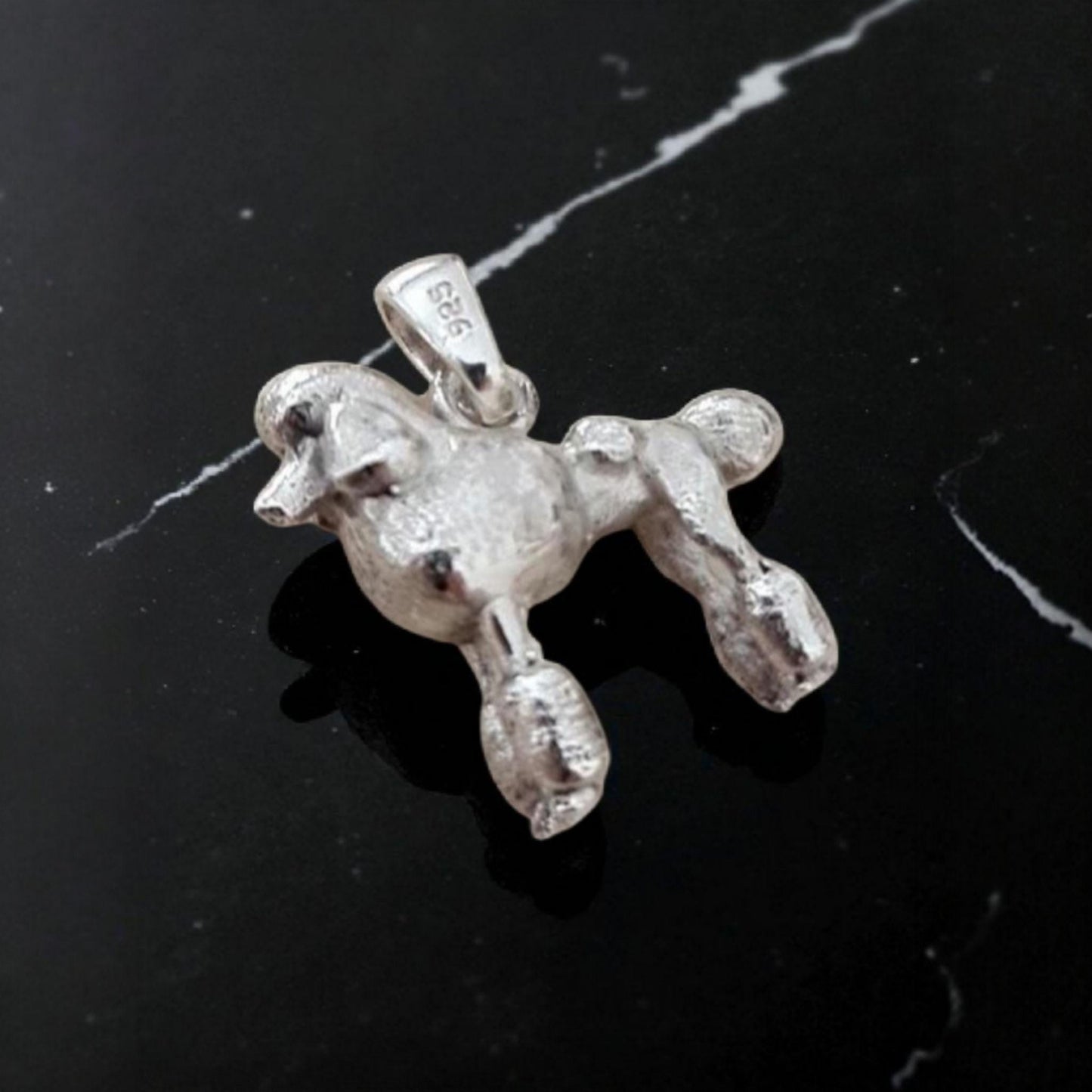 Handmade Sterling Silver Poodle Pendant: Dog Lover Gift