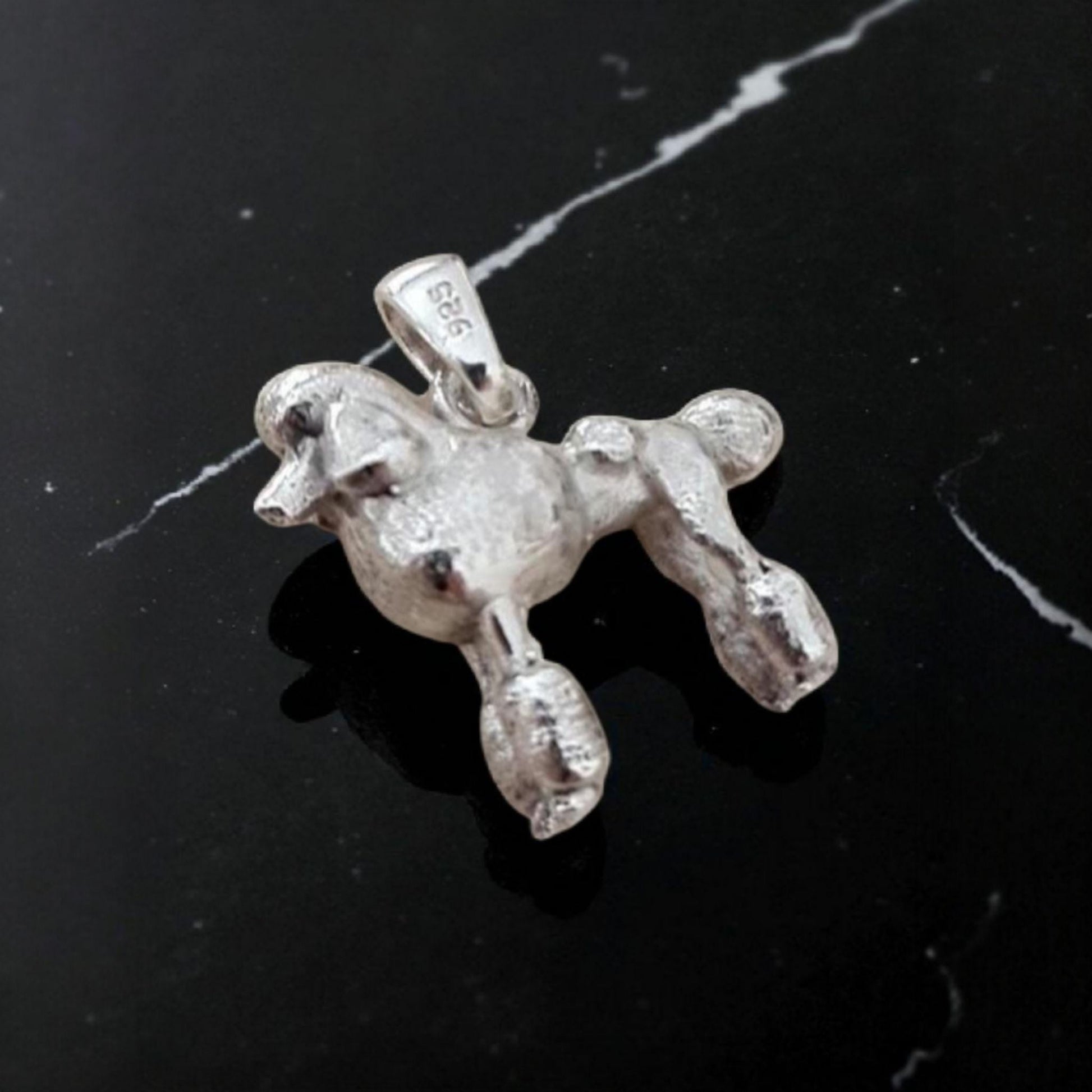 Handmade Sterling Silver Poodle Pendant: Dog Lover Gift