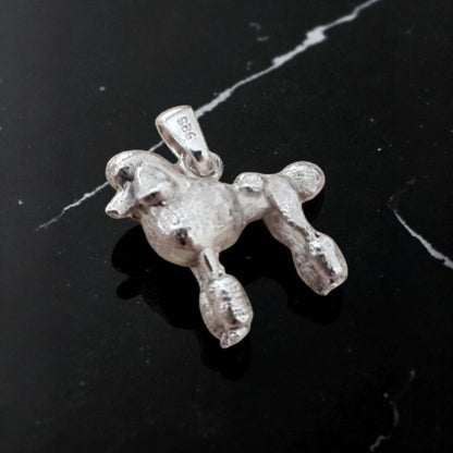 Handmade Sterling Silver Poodle Pendant: Dog Lover Gift