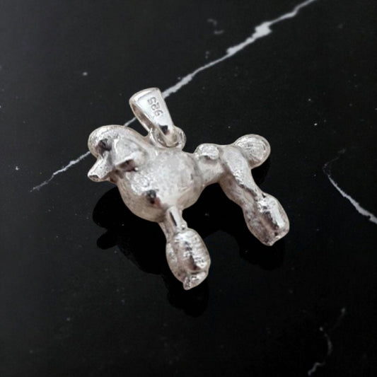Handmade Sterling Silver Poodle Pendant: Dog Lover Gift