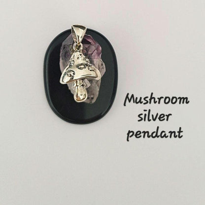 Sterling Silver Mushroom Pendant | Handmade Toadstool Jewelry | Boho Nature Charm