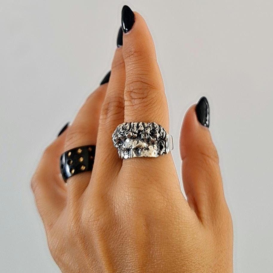 Michelangelo's David Silver Ring: Renaissance Art Sculpture