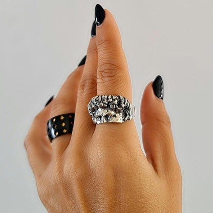 Michelangelo's David Silver Ring: Renaissance Art Sculpture