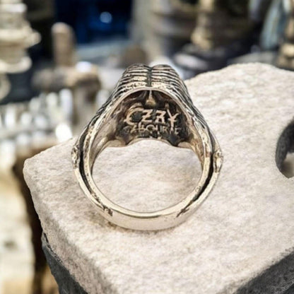 Sterling Silver Skull Ring: Amethyst Sunglasses, Bat Wing Band - Gothic  Jewelry  - LIMITED EDITION