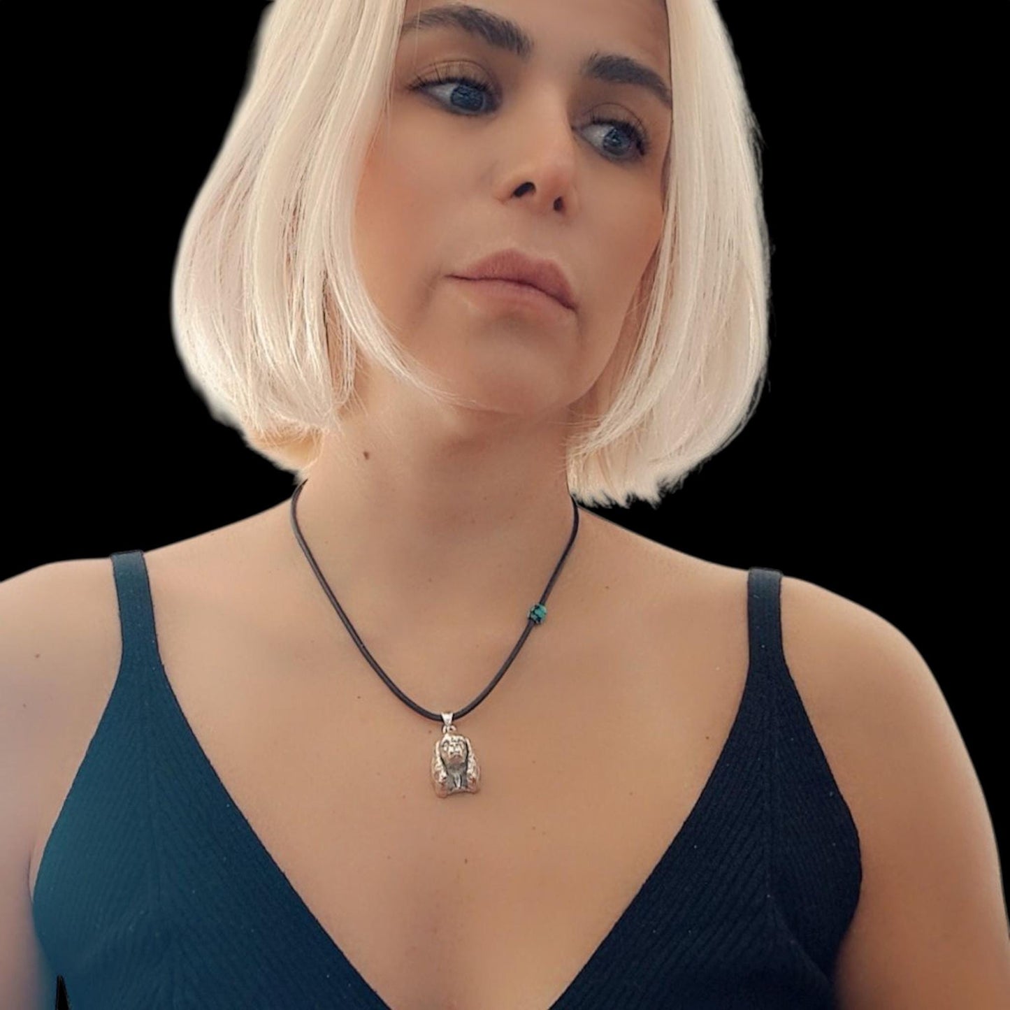 English Toy Spaniel Pendant: 925 Sterling Silver Dog Lover Jewelry