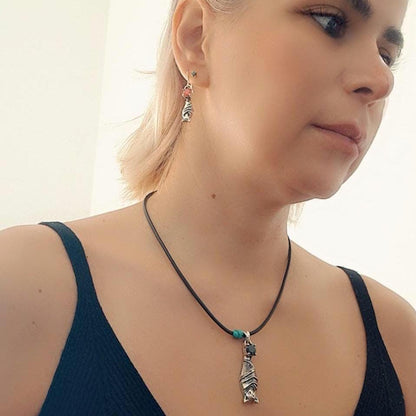 Silver Bat Dangle Earrings with Ruby Zircon | Gothic Witchy Jewelry | Halloween Vampire Earrings