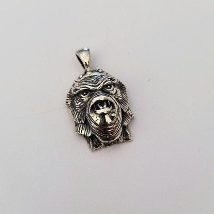 Creature from the Black Lagoon Pendant | Sterling Silver | Classic Monster Jewelry | Gothic Horror Necklace | Unique Sci-Fi Gift