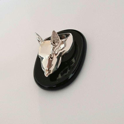 Sterling Silver Bull Terrier Ring: anatomically accurate