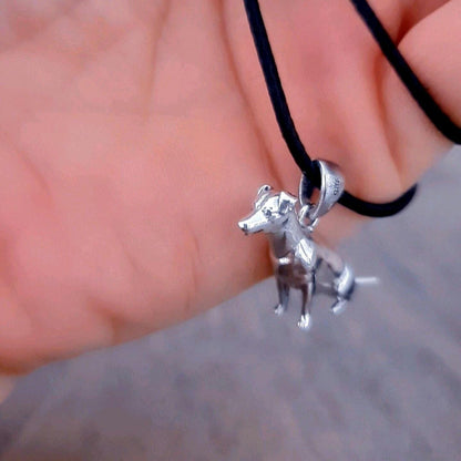 Sterling Silver figurine Jack Russell Dog Pendant Pet Memorial Jewelry
