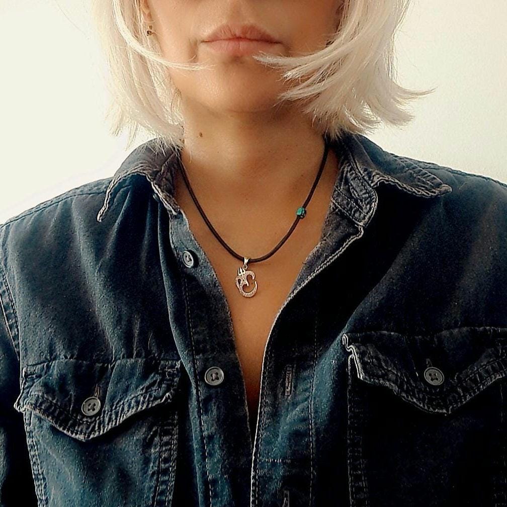 Triple Om Pendant in Sterling Silver with Sparkling Zircon – Spiritual Necklace, Yoga Meditation Jewelry