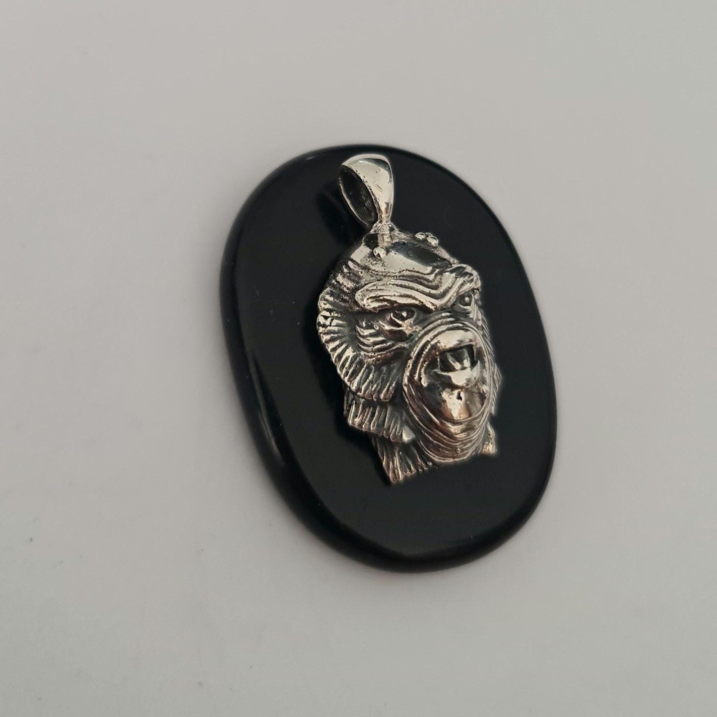 Creature from the Black Lagoon Pendant | Sterling Silver | Classic Monster Jewelry | Gothic Horror Necklace | Unique Sci-Fi Gift