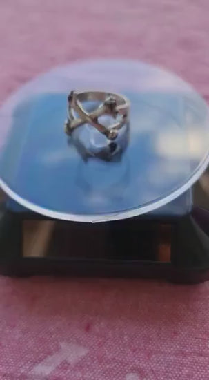 Handmade 925 Silver Bones Ring: Gothic Biker Jewelry